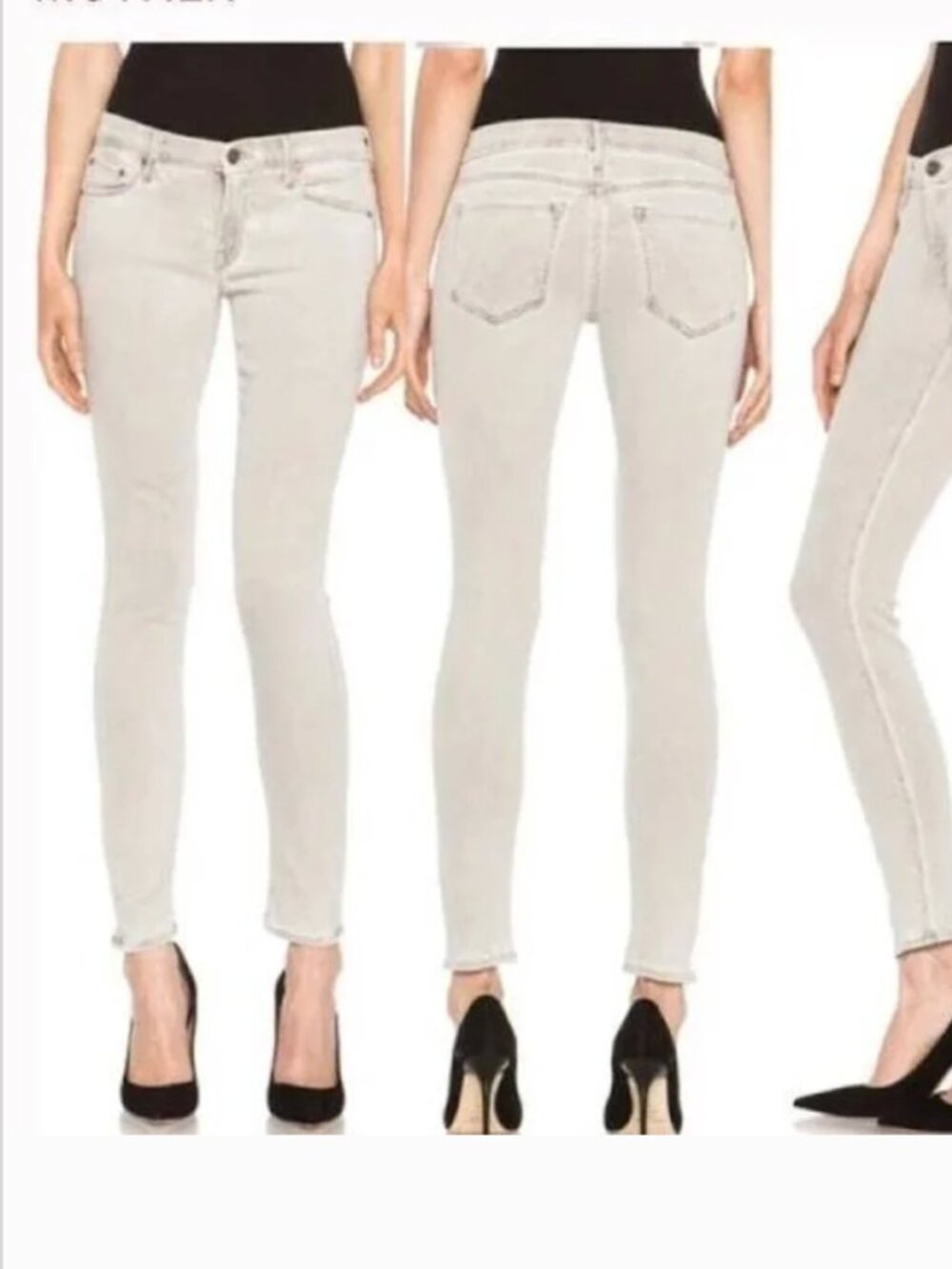 MOTHER The Looker Pop! Skinny Jeans 26 Driftwood Gray Stretch Denim